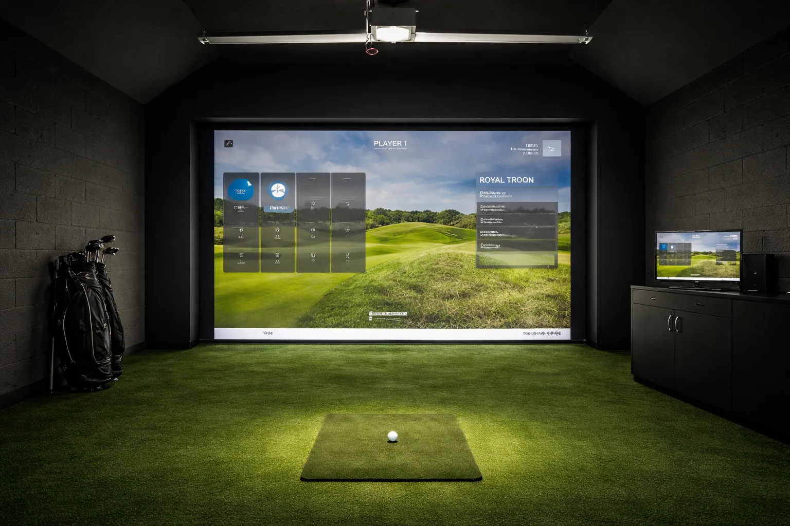 After — finished golf simulator